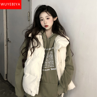 taobao agent Velvet down jacket, demi-season vest, sweatshirt, set, 2023 collection, for secondary school
