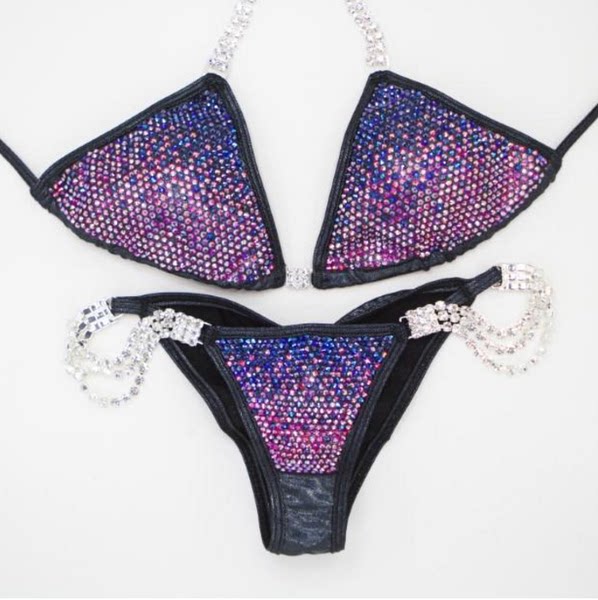 Сексуальный многоцветный декор, черный купальник, США