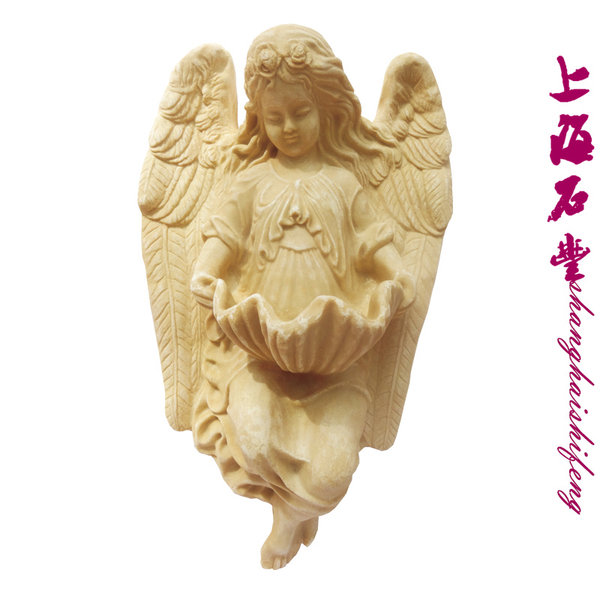 Песчаник рельеф континентальный Фонтановый водный пейзаж скульптура ангел украшение комнатный снаружи песчаник Скульптурный сад ландшафтный дизайн