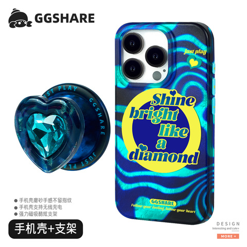 GGSHARE Blue Swirls Abstract Wavy Lines iPhone Case