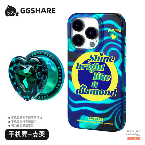 GGSHARE Blue Swirls Abstract Wavy Lines iPhone Case