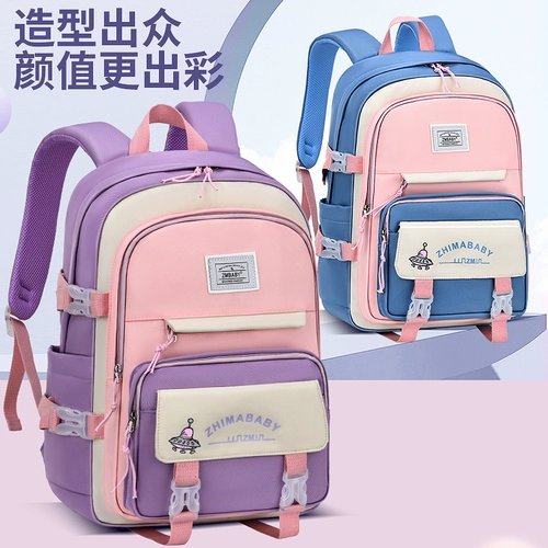 2022年新款小学生书包女孩三四五六34-6年级防驼背超轻便儿童背包