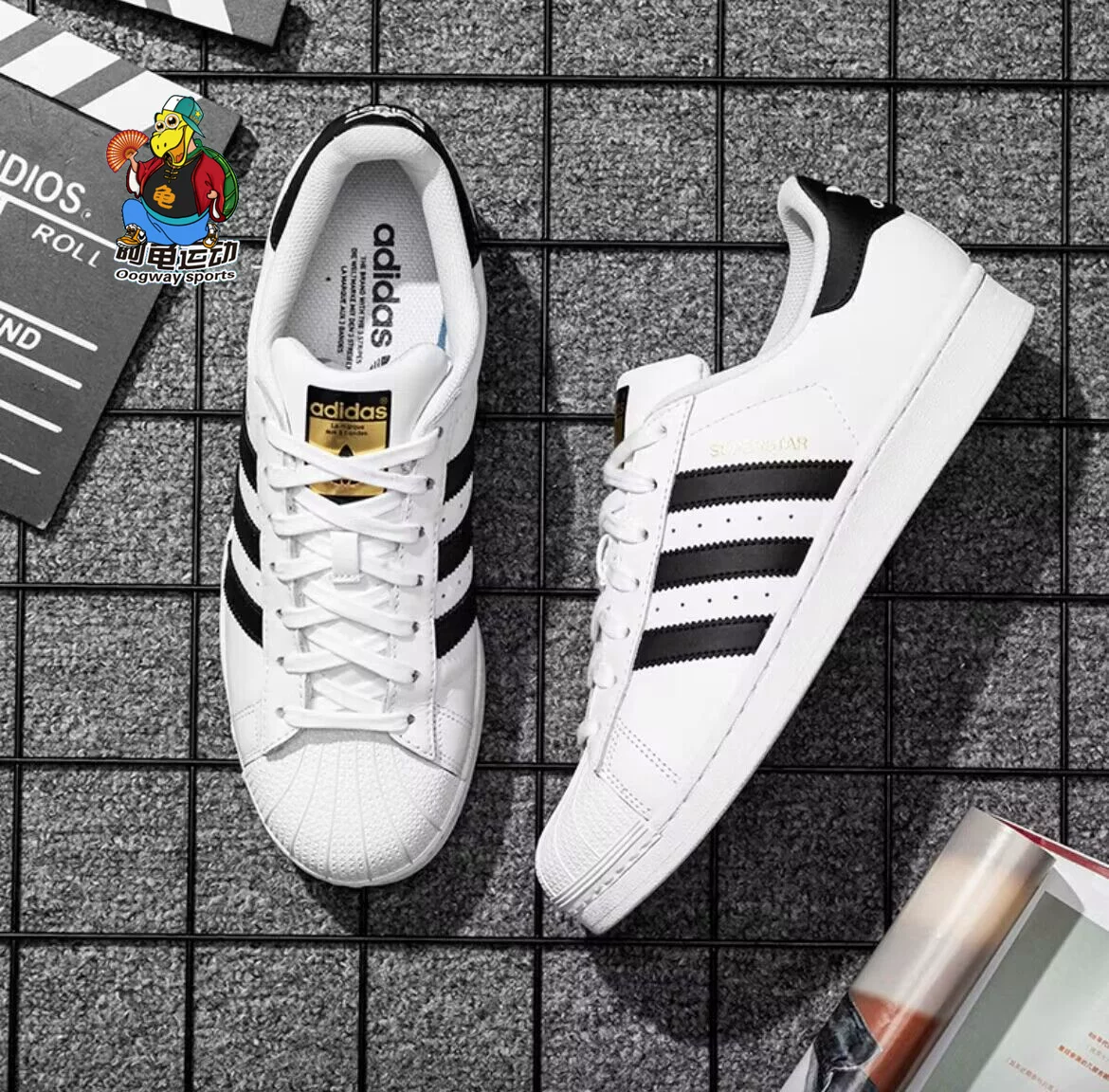 Адидас Adidas суперстар Санье золотой стандарт классическая ракушка повседневные кроссовки EG4958