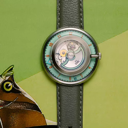 Оригинальные модные креативные механические часы, США, из натуральной кожи