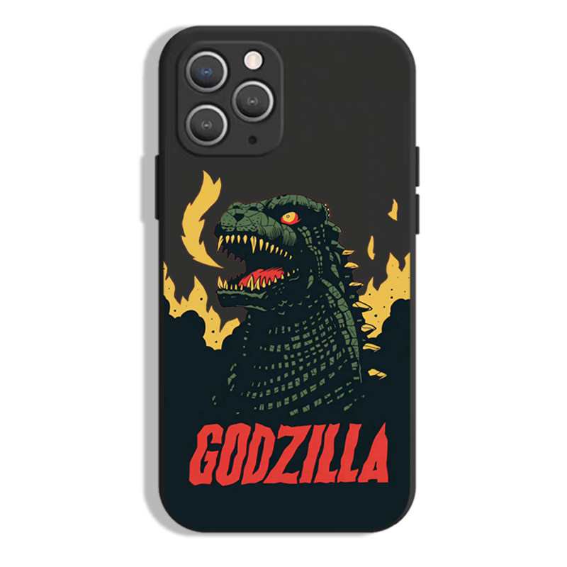 Black — Godzilla Roaring Fire Smoke iPhone Case