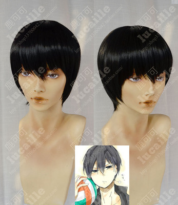 taobao agent Honda, volleyball black wig, cosplay