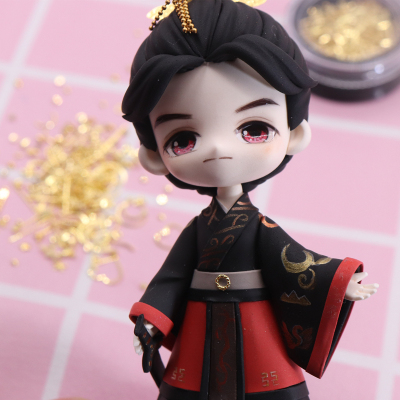 taobao agent Small ultra light doll, decorations, minifigure, accessory, ultra light clay, gold and silver