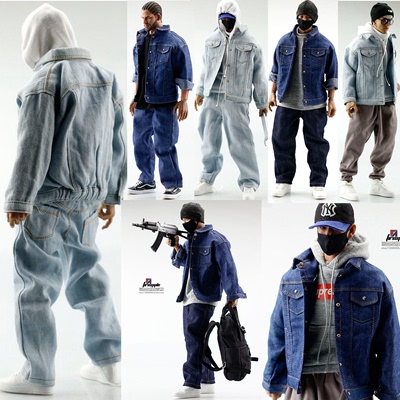 taobao agent Spot 1/6 soldier denim jacket jacket model denim jacket 2.0 two colors are available