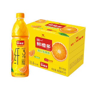 统一鲜橙多橙汁饮料450ml*15瓶