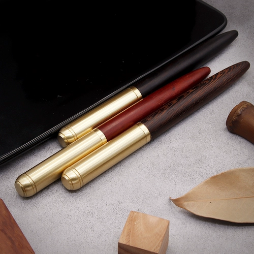 Мужская латунная деревянная ручка, каллиграфия для школьников, креативный подарок