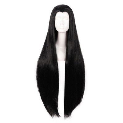 taobao agent Full -time hunter Il fans cos wigs 100cm in 100cm beauty pointed black long straight straight