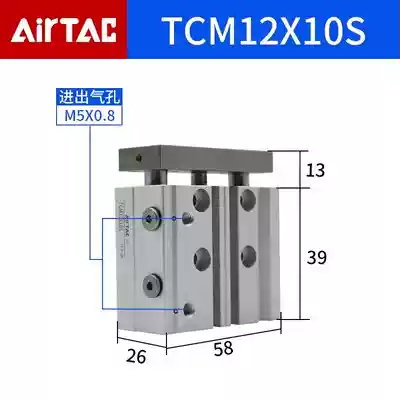 Xi lanh AirTac TCL/TCM12/16/20/25/32/40X10S/20S/30S/40S/50S/75S