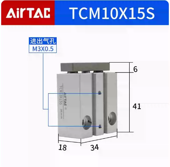 Xi lanh AirTac TCL/TCM12/16/20/25/32/40X10S/20S/30S/40S/50S/75S