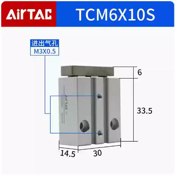 Xi lanh AirTac TCL/TCM12/16/20/25/32/40X10S/20S/30S/40S/50S/75S