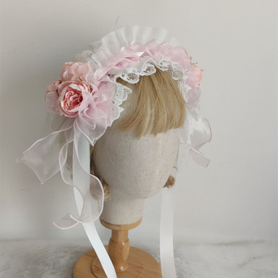 taobao agent Headband, cute hair accessory, Lolita style, flowered