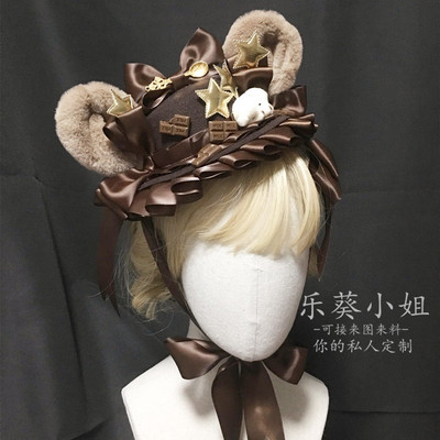 taobao agent Hair accessory, Lolita style, with little bears