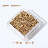 3#позиционирование бусин 2 мм золота, 14 тыс. 1 грамм около 75