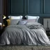 LOVO Home Dệt may 60 Bông cotton dài chủ yếu Khăn trải giường màu tinh khiết Chăn thêu Bộ đồ giường bốn mảnh Rolls - Bộ đồ giường bốn mảnh