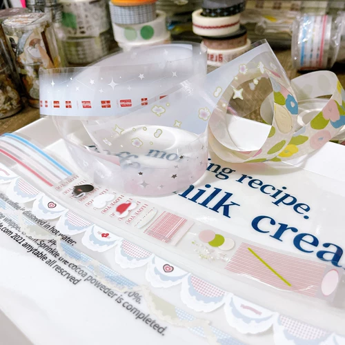 Плавающая легкая упаковка OHES теплый крем сладкий цветущий соляный питомец и бумажная лента Ручная учетная запись