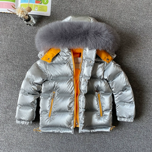 Зимний детский короткий пуховик для мальчиков, детская куртка, увеличенная толщина, в западном стиле
