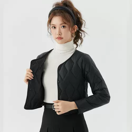 Короткая легкая и тонкая демисезонная куртка, удерживающий тепло базовый пуховик, вкладыш с пухом