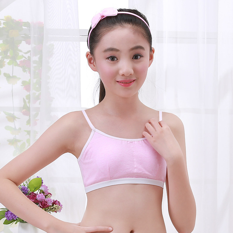 Children's Bra Girl's Underwear Vest Developmental Student Colored Cotton Girl's Strapless Belt