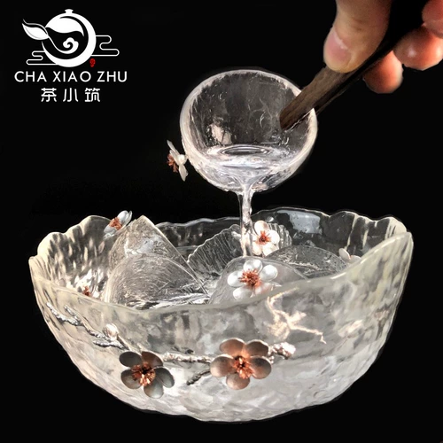 Стеклянный большой японский матовый чайный сервиз, DIY, увеличенная толщина