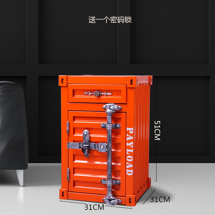 khaki-orange-single-door-single-drawer