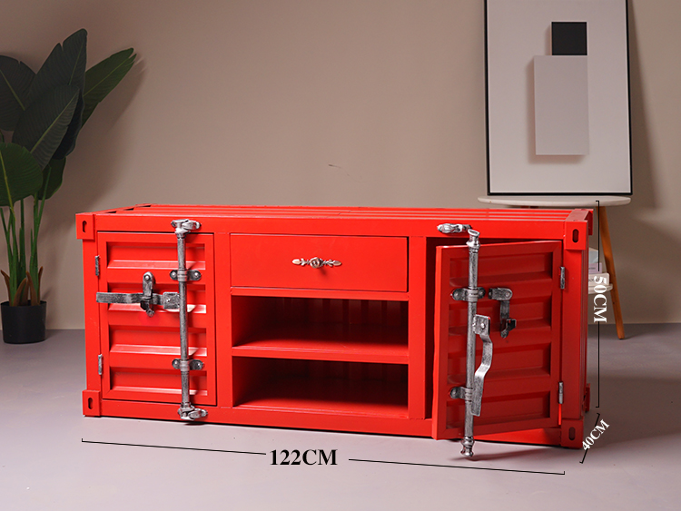 red-long-cabinet