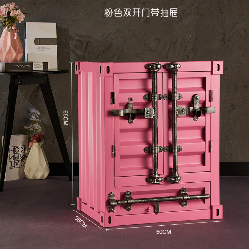 pink-double-door-single-drawer