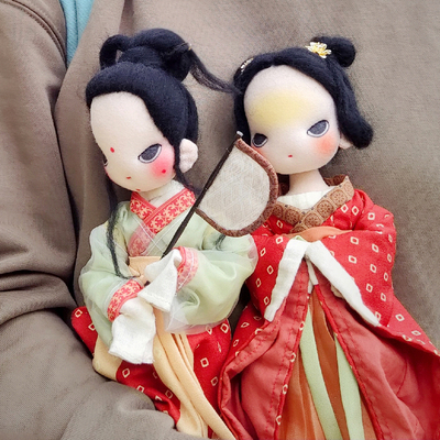 taobao agent LeeDoll Wei Jin style Hanfu doll handmade DIY material package ancient style doll hand sewing homemade wool felt gift