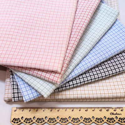 taobao agent Shirley fabric shop mini -woven lattice cotton DIY rainbow multi -color fabric BJD baby clothing OB11 handmade