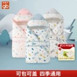 Детское хлопковое одеяло для новорожденных, увеличенная толщина, поддерживает постоянную температуру