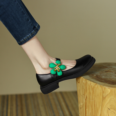 taobao agent Black high footwear English style, universal loafers, British style, french style