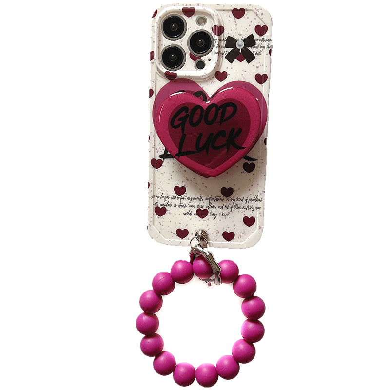 Handheld niche minimalist English three-dimensional love stand suitable for iPhone 13Promax personalized creativity 14_voghion.com