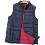 外贸单 秋新款马甲男装加棉加大码立领双面穿纯色 坎肩背心