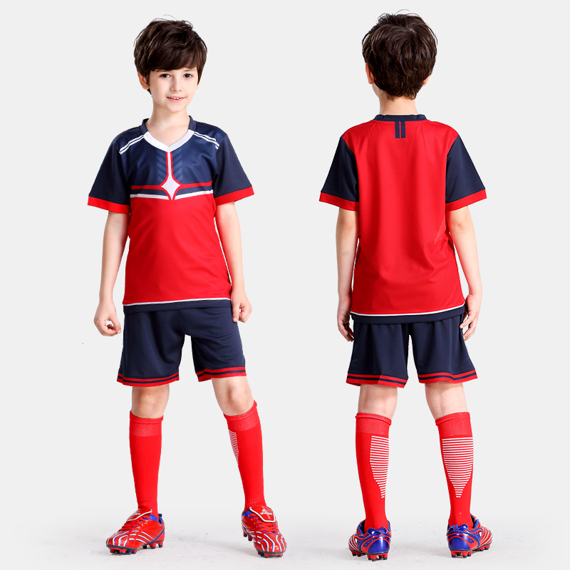 Children's football clothing suits sports elementary school football clothing training clothing boys and girls custom printed team jerseys