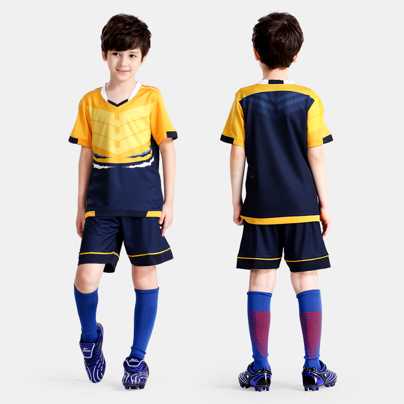 Children's football clothing suits sports elementary school football clothing training clothing boys and girls custom printed team jerseys