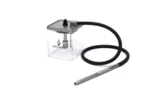 Высокая серая полосовая сумка не содержит дымового горшка+углеродного перегородка