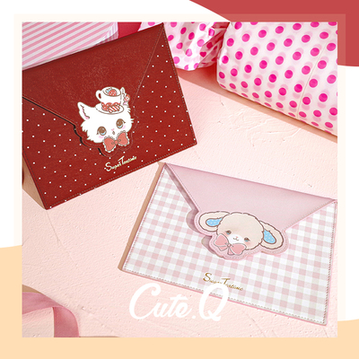 taobao agent [Spot] Tea Talking Story Envelope Pack Plaster Plashed Pulpy Bags Cute Pink Pink Paper