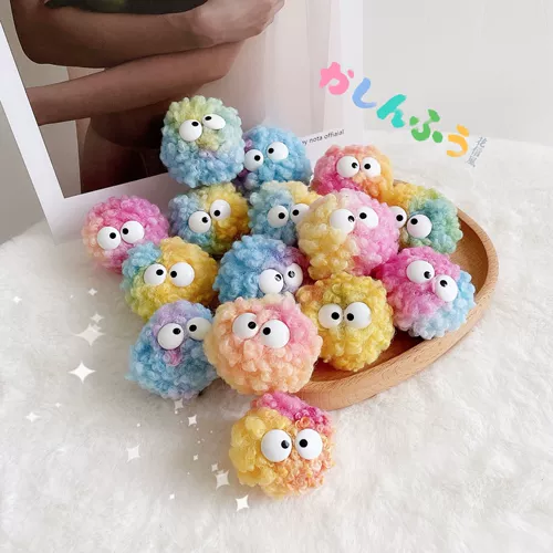 Милая плюшевая брошь, кукла, подвеска, украшение на сумку, аксессуар, большие глаза