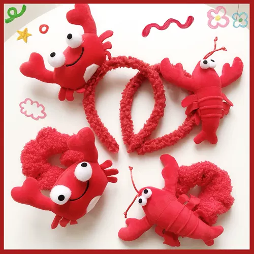 Оригинальный милый красный ободок, трехмерный мультяшный аксессуар для волос, заколка для волос, повязка на голову