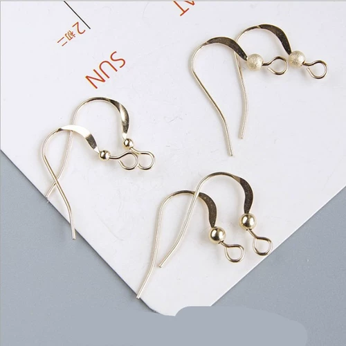 Импортные золотые гипоаллергенные аксессуары, серьги с кварцем ручной работы, США, золото 14 карат, простой и элегантный дизайн, не выцветает