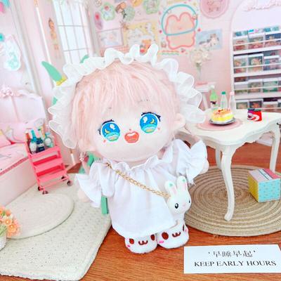 taobao agent White dress, pijama, cotton doll, 20cm