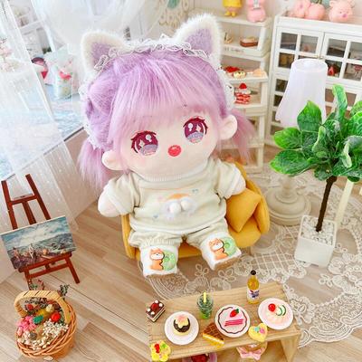 taobao agent Cotton doll doll 20cm doll star nude doll green Cocky fart casual trousers casual suit