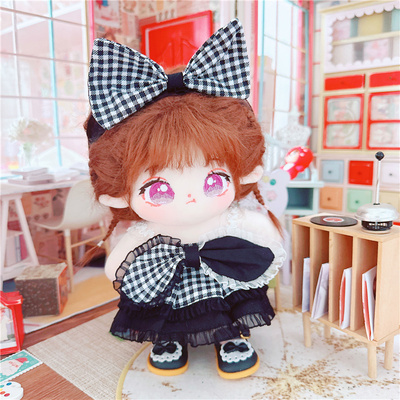 taobao agent Cotton doll 20cm centimeter baby clothes star doll normal body fat body naked baby exaggerated bow skirt