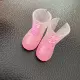 Розовые полупрозрачные высокие ботинки