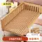 Giường trẻ em Beech giường lớn ghép có lan can, đầu giường mở rộng, cũi trẻ em có thể nâng lên, cũi gỗ nguyên khối theo yêu cầu Giường cũi