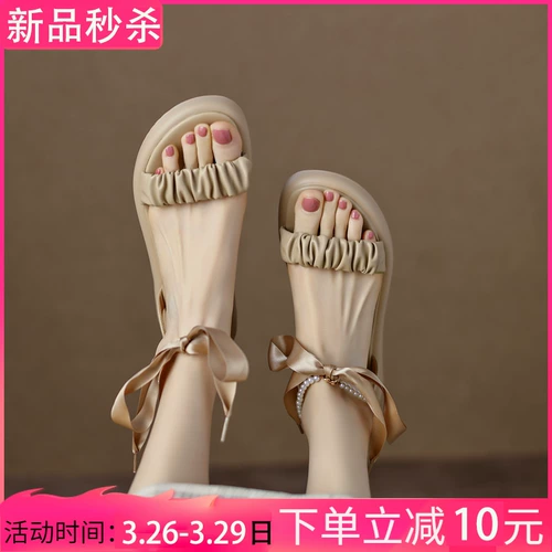 Лето ношение INS2023 Сказочное ветры Сандалии с ветром Женщина Женская женская обувь № 40 41-43 толстая и толстая нога