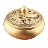 Медная курильница для благовоний, цветочная антикварная аромалампа из сандалового дерева